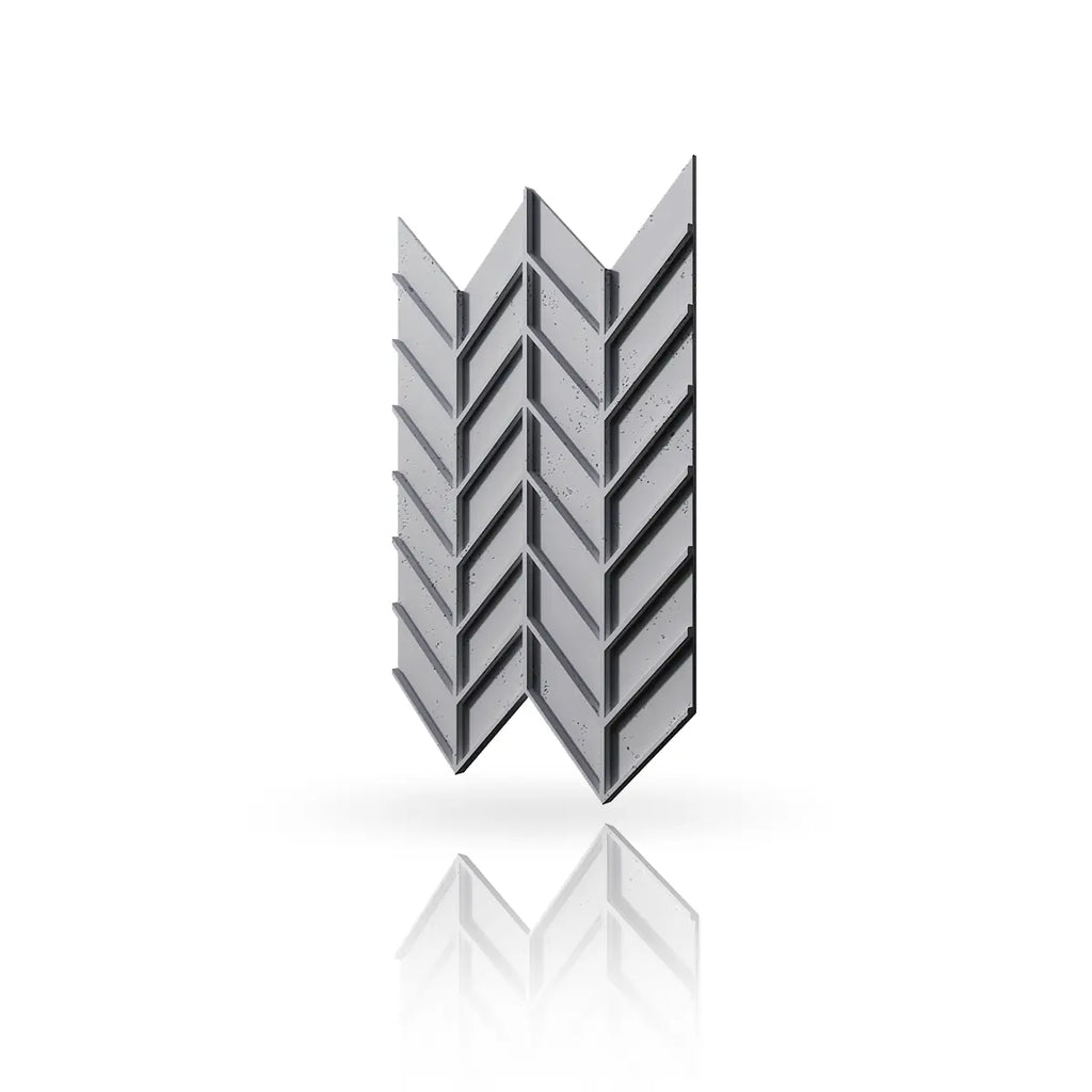 Concrete Cladding HERRINGBONE M REVERS Wall Panels S95 colour on white background DecorMania.eu