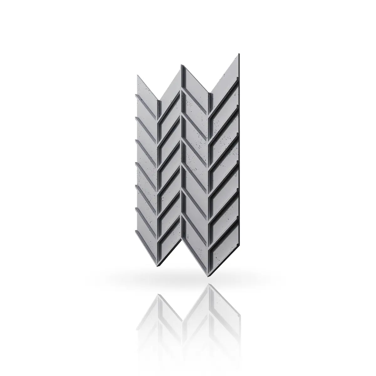 Concrete Cladding HERRINGBONE M REVERS Wall Panels S95 colour on white background DecorMania.eu