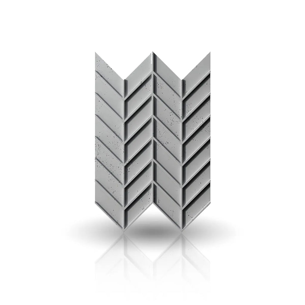 Concrete Cladding HERRINGBONE M front view REVERS Wall Panels DecorMania.eu