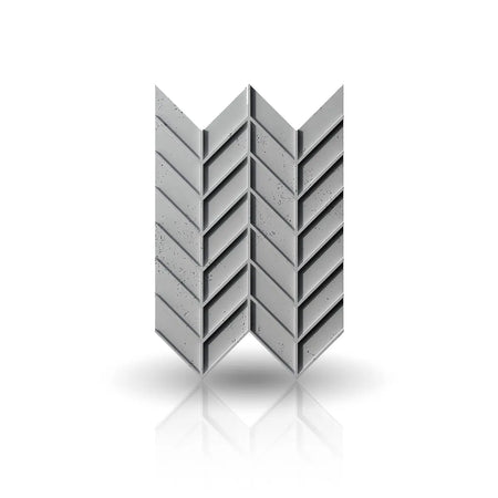 Concrete Cladding HERRINGBONE M front view REVERS Wall Panels DecorMania.eu