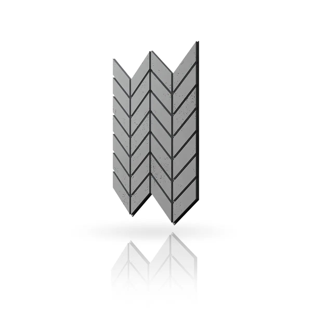 Concrete Cladding HERRINGBONE M Wall Panels on white background DecorMania.eu