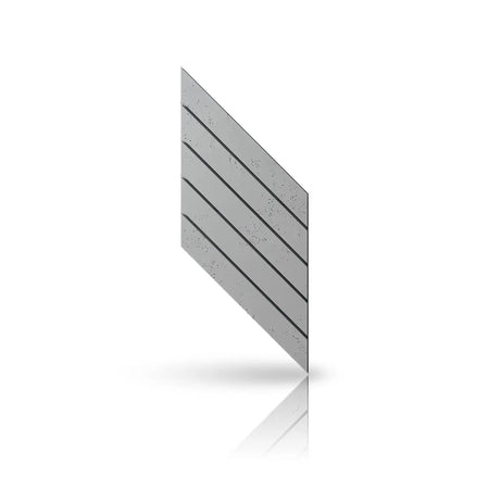 Concrete Cladding HERRINGBONE PART Wall Panels front view on white background DecorMania.eu
