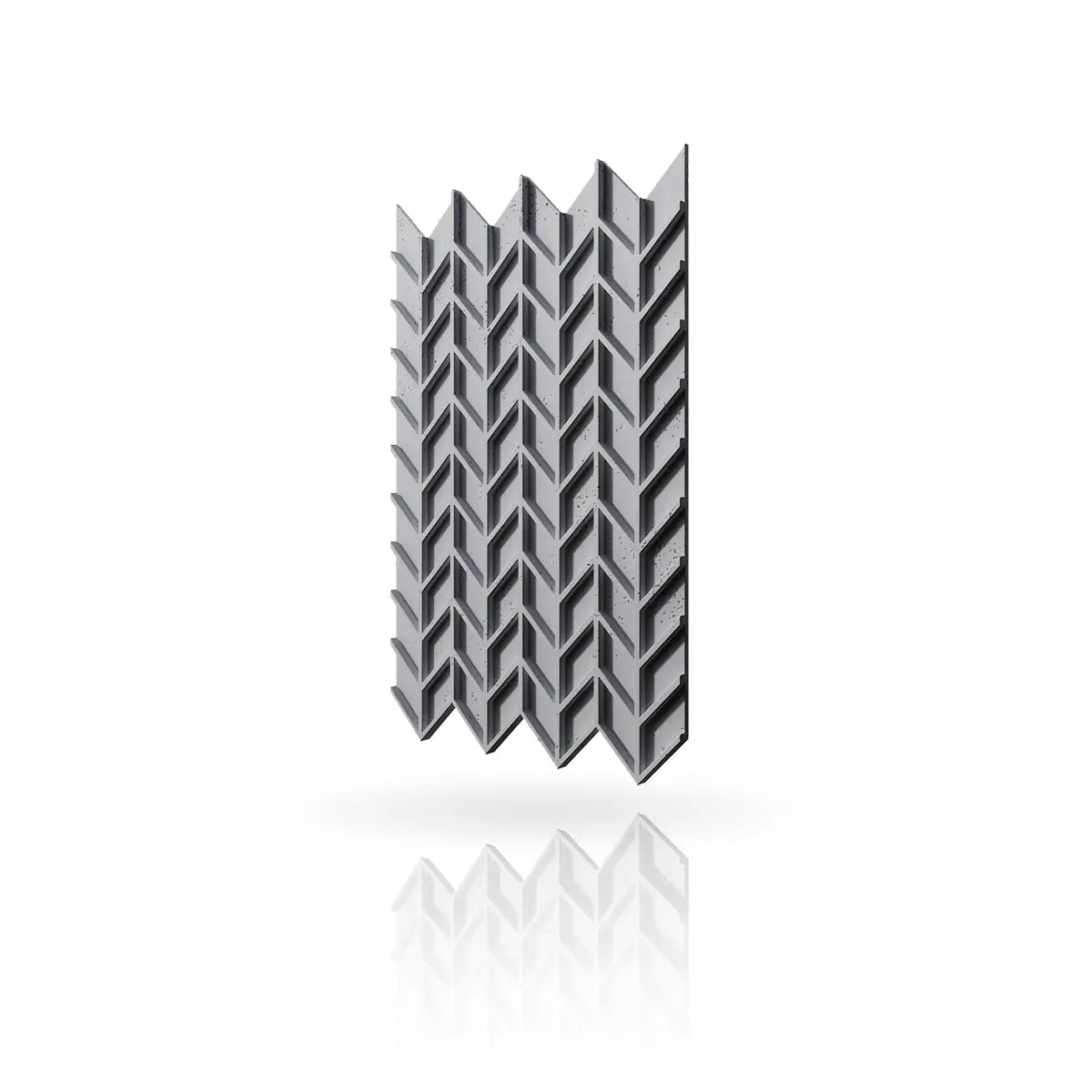 Concrete Cladding HERRINGBONE S REVERS Wall Panels Natural Dark S95 colour on white background DecorMania.eu