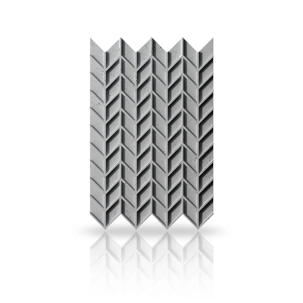Concrete Cladding HERRINGBONE S REVERS Wall Panels front view DecorMania.eu