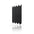 Concrete Cladding HERRINGBONE S Wall Panels Black B15 colour on white background DecorMania.eu