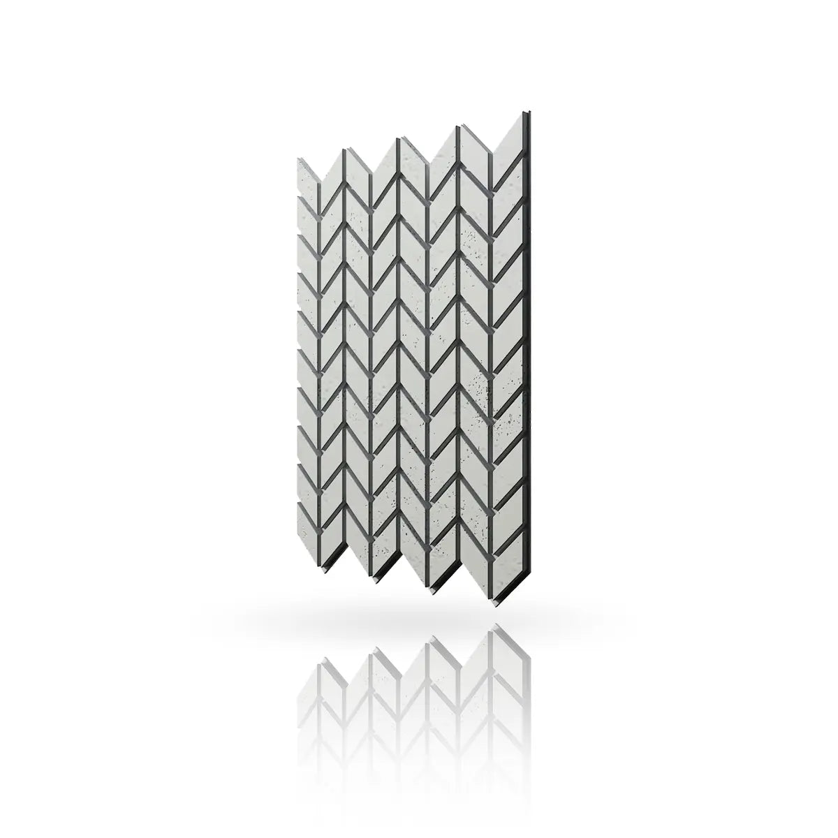 Concrete Cladding HERRINGBONE S Wall Panels Beige KS colour on white background DecorMania.eu
