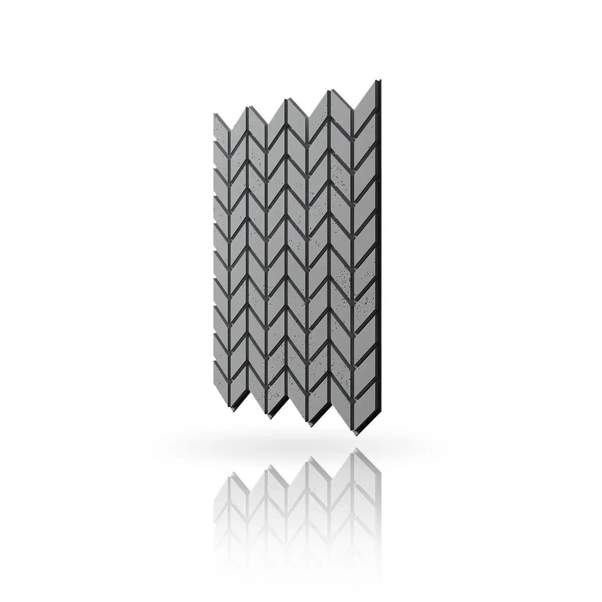 Concrete Cladding HERRINGBONE S Wall Panels on white background DecorMania.eu