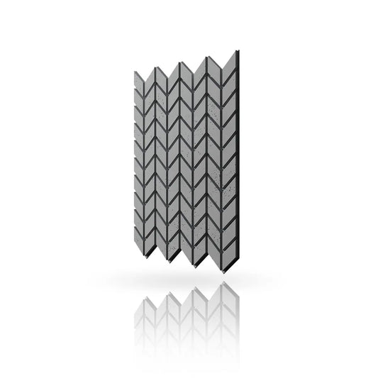 Concrete Cladding HERRINGBONE S Wall Panels on white background DecorMania.eu