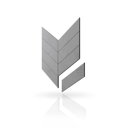 Concrete Cladding HERRINGBONE Wall Panels example colour DecorMania.eu