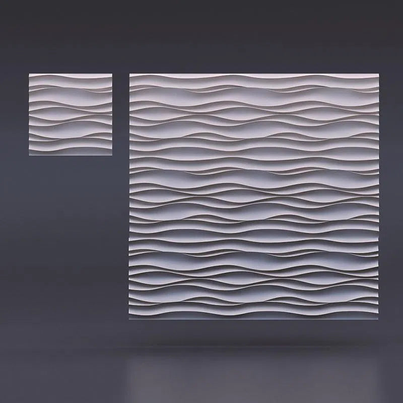 DESERT SAND Gypsum 3D Wall Panels on grey colour background DecorMania.eu