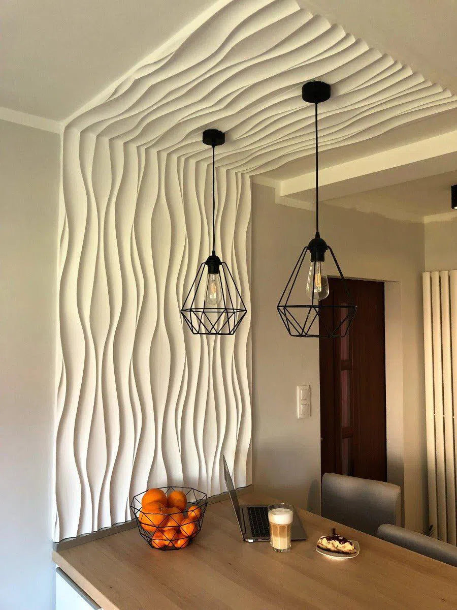 DESERT SAND Gypsum 3D Wall Panels white decorative piece DecorMania.eu