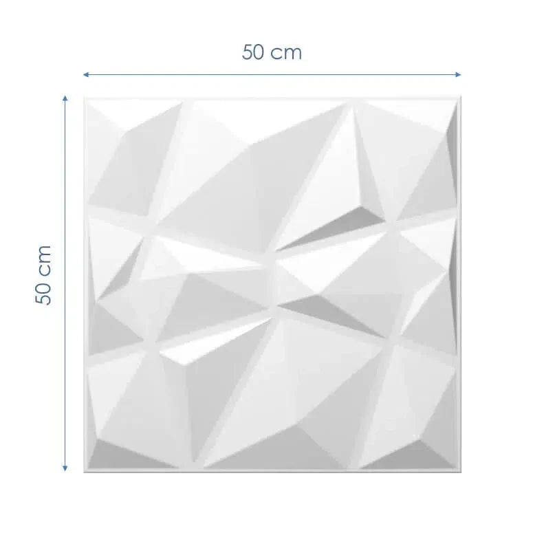 DIAMOND Polystyrene Wall Art – 3D Decorative Panelson on white colour background with dimensions DecorMania.eu