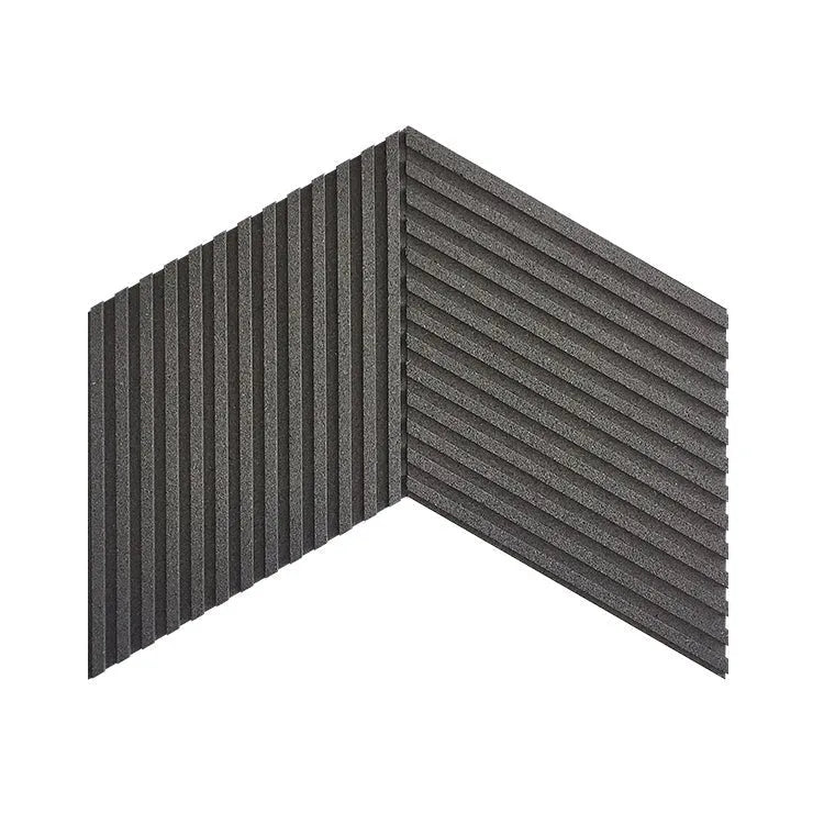 DIAMOND STRIPE 3D Cork Acoustic Wall Panels on white background GREY DecorMania.eu