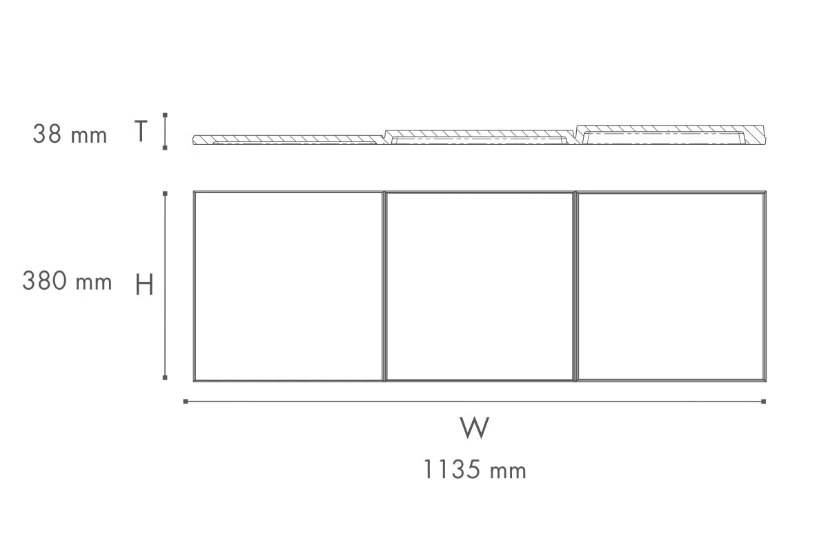 DOMINO 3D Polyurethane Wall Art Panel dimensions DecorMania.eu