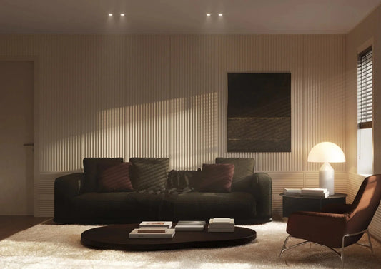 DORIQUE 3D Polyurethane Wall Art Panel in beige colour living room DecorMania.eu