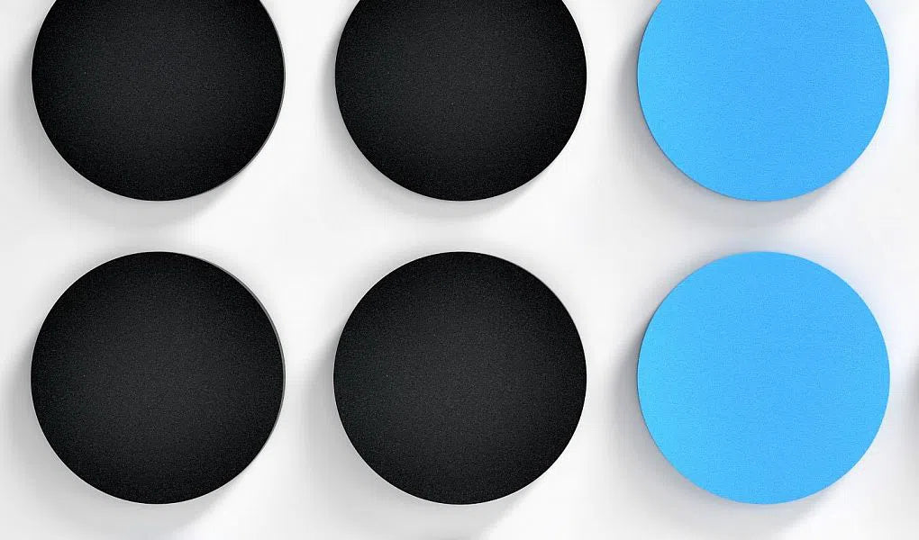 DOT L Soft Acoustic Wall Panel black and blue composition 3D Wall Panels | DecorMania.eu