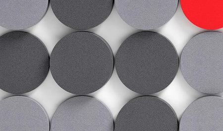 DOT M Soft Acoustic Wall Panel red and grey composition Decormania.eu
