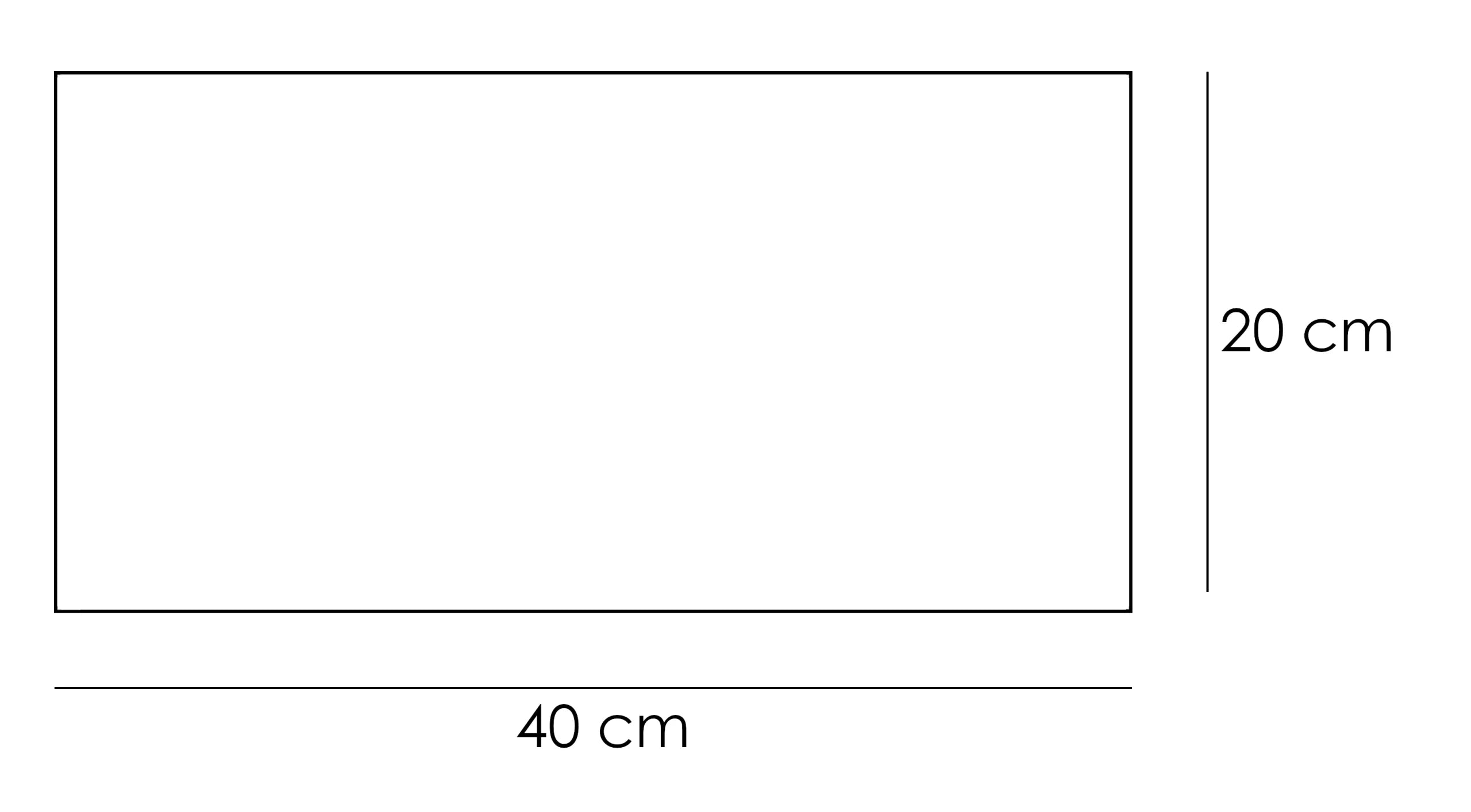 Decorative 3D PET Felt Wall Tiles - RECTANGLE 40x20 dimensions on white background Decormania.eu