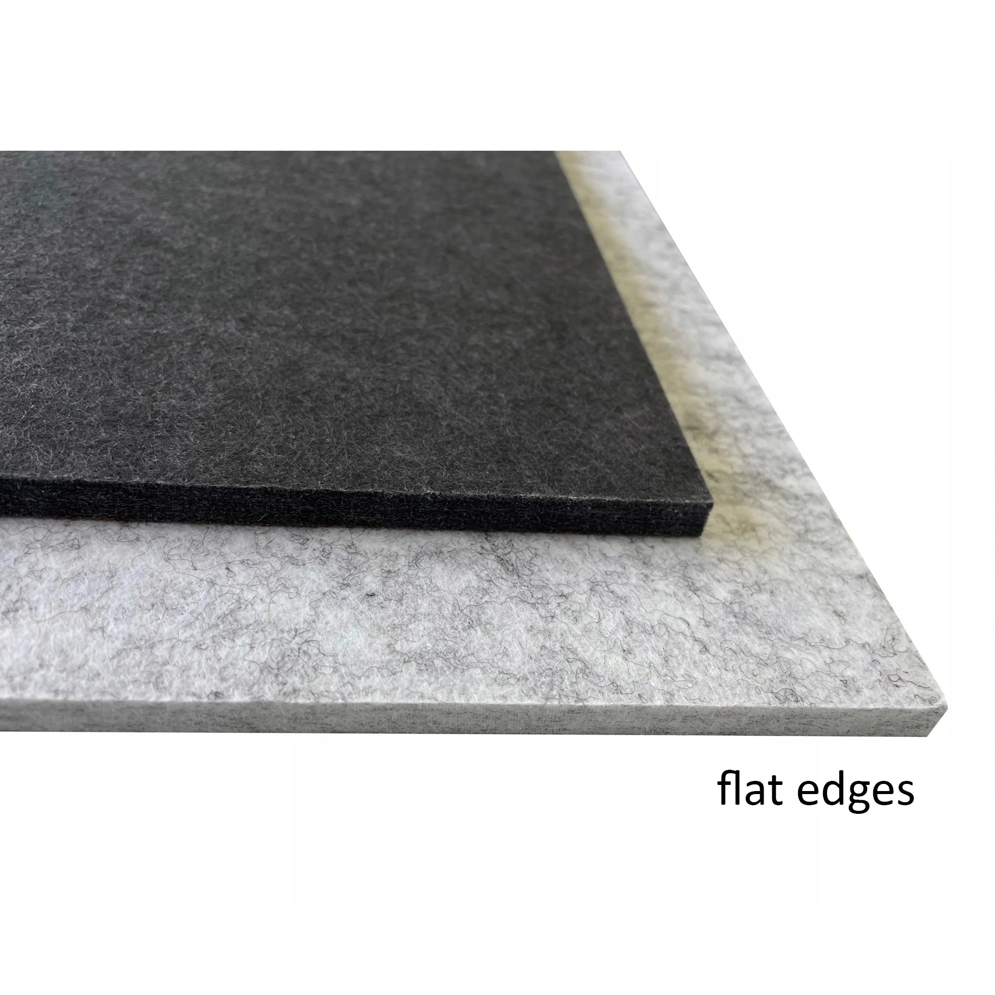 Decorative 3D PET Felt Wall Tiles - RECTANGLE 40x20 flat edges on white background Decormania.eu