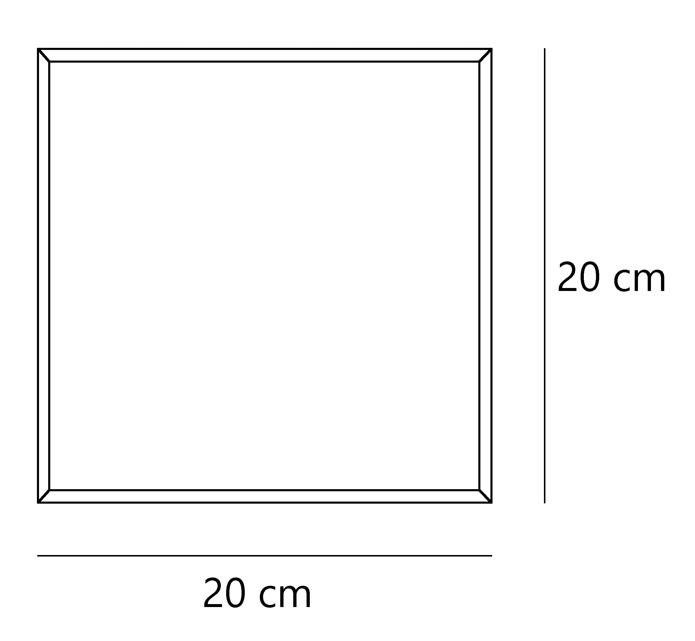 Decorative 3D PET Felt Wall Tiles - SQUARE 20x20 dimensions on white background Decormania.eu