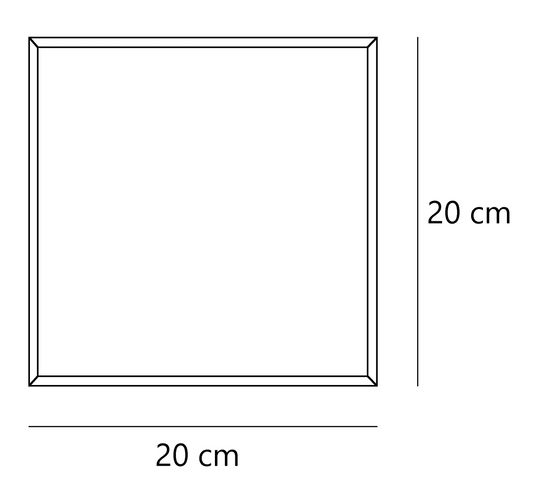Decorative 3D PET Felt Wall Tiles - SQUARE 20x20 dimensions on white background Decormania.eu