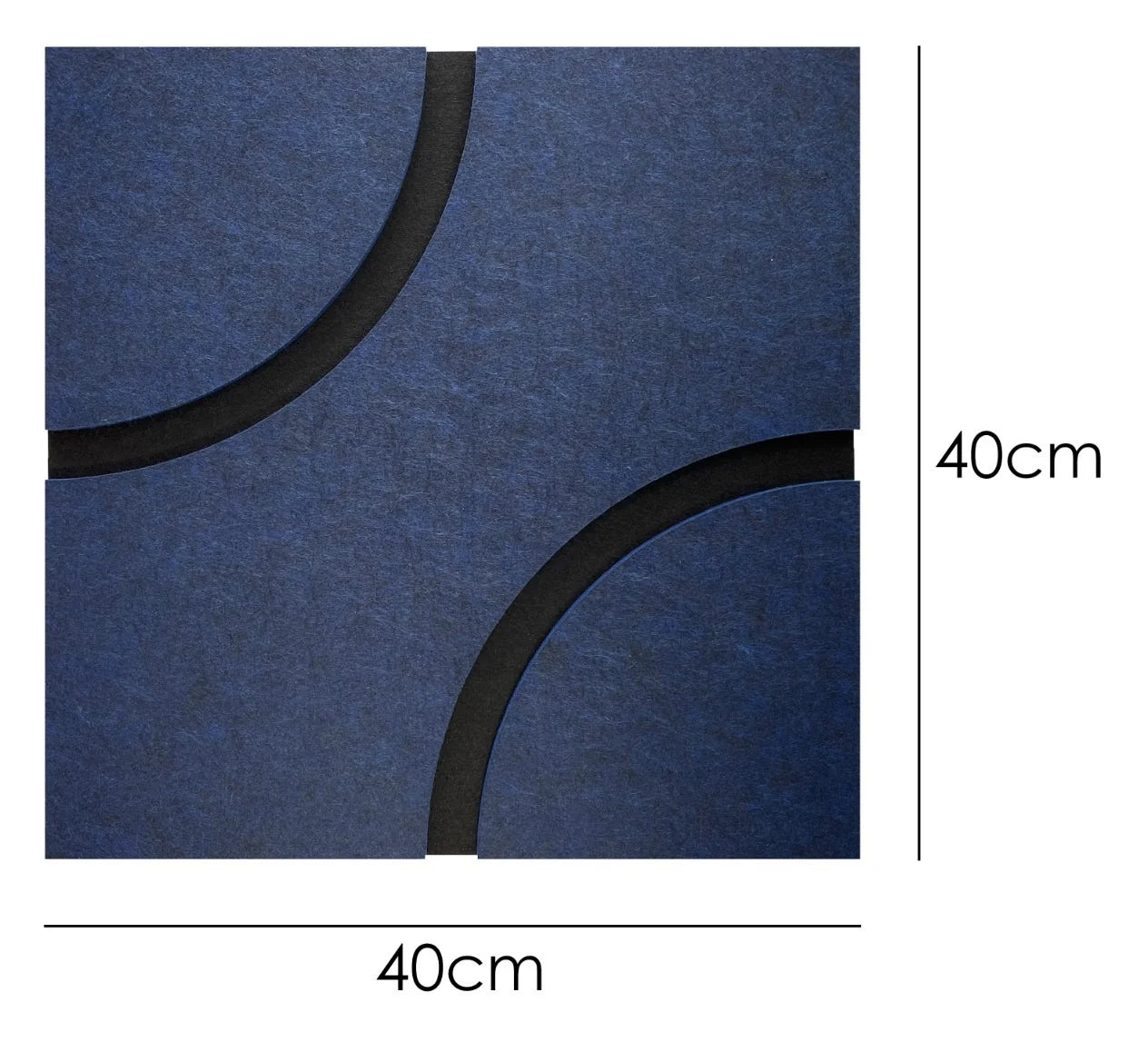 Decorative 3D PET Felt Wall Tiles - SQUARE Deco 40x40 on white background Decormania.eu