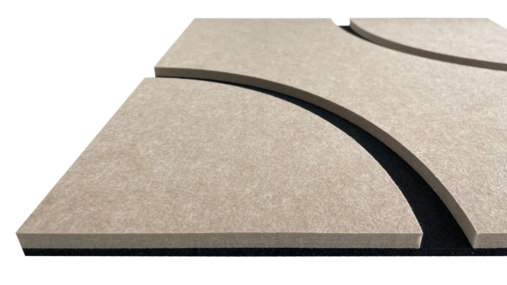 Decorative 3D PET Felt Wall Tiles - SQUARE Deco 40x40 closeup on white background Decormania.eu