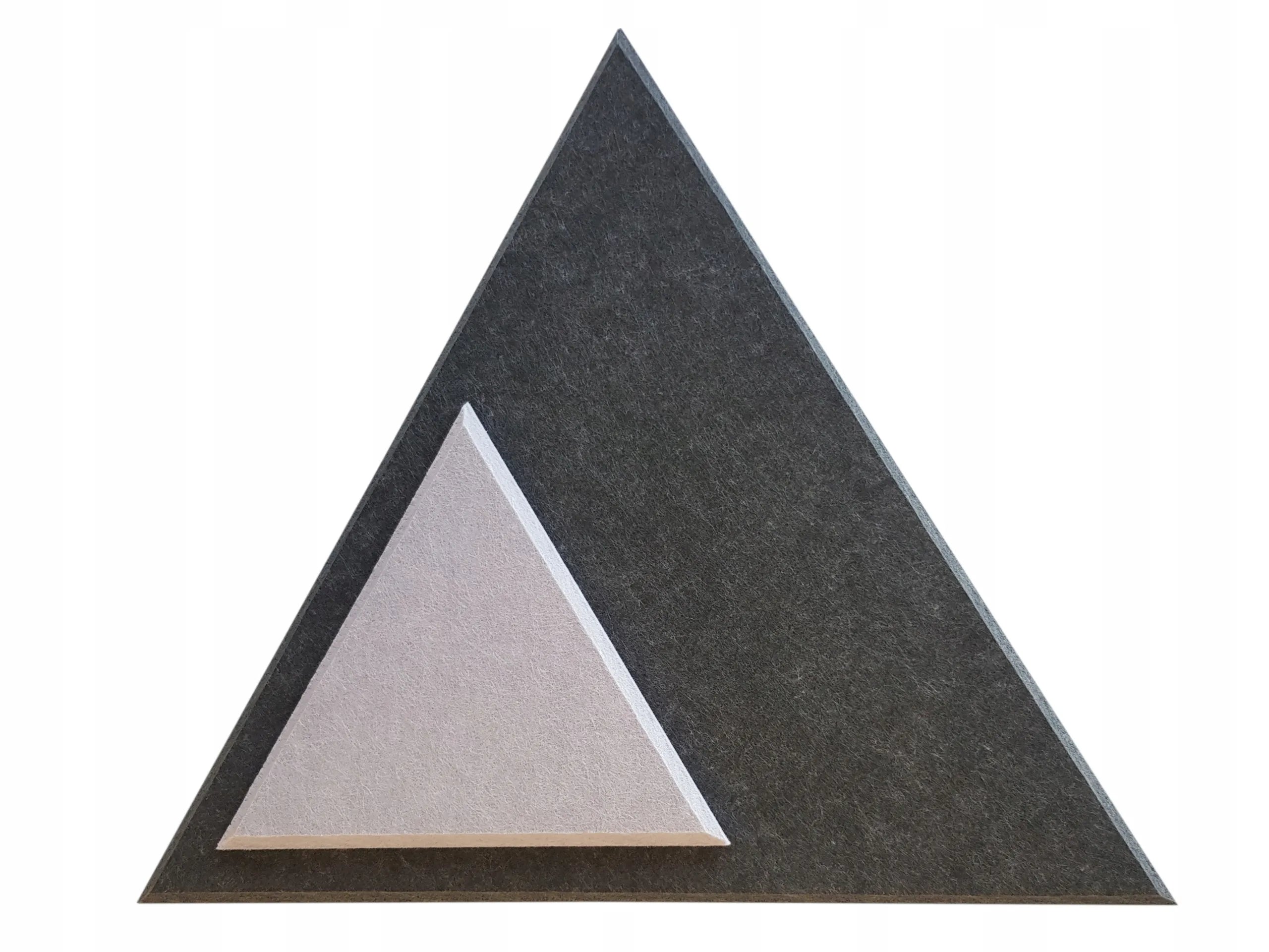 Decorative 3D PET Felt Wall Tiles - Triangle SMALL size comparison on white background Decormania.eu