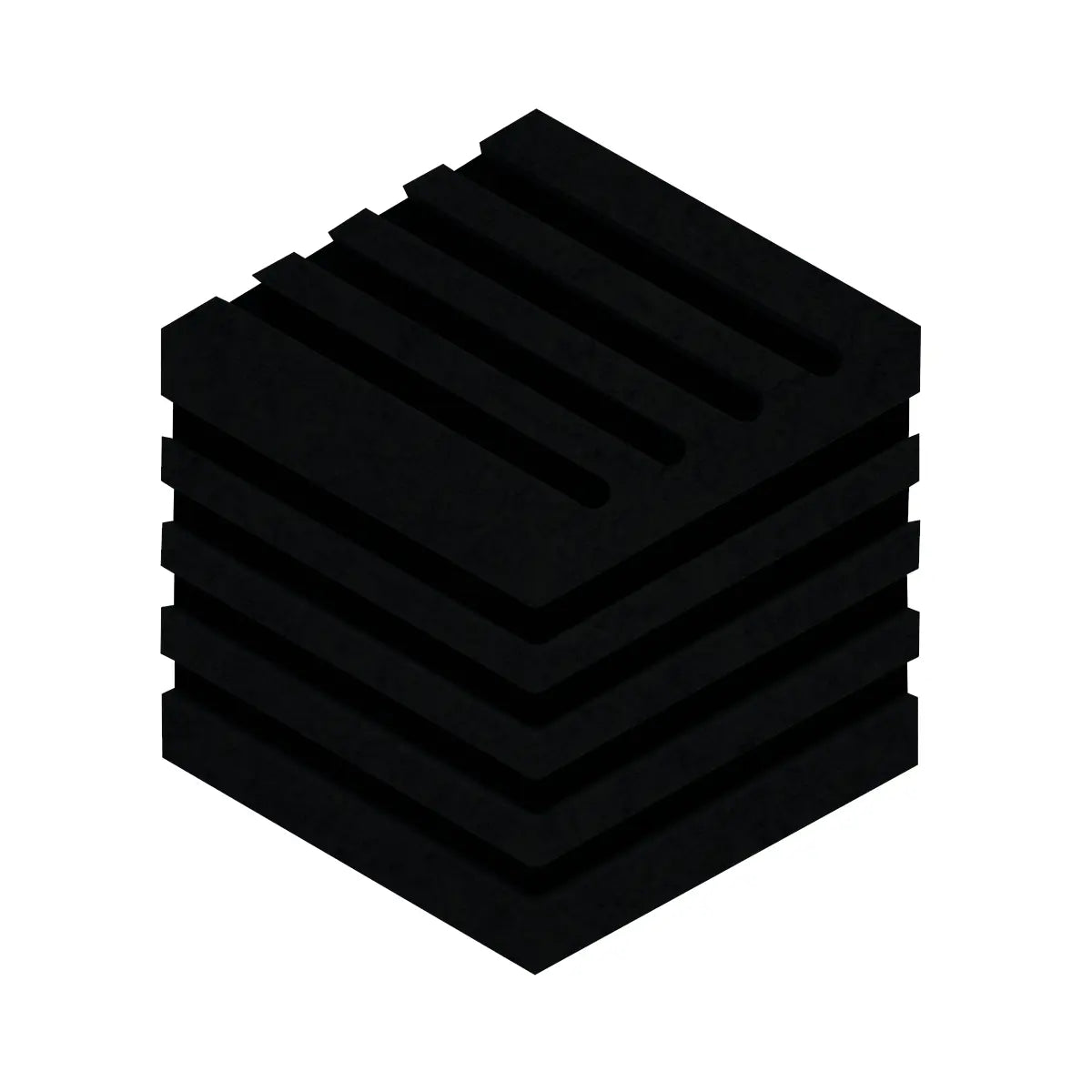 Decorative 3D Felt Wall Tiles DECO1 black swatch Decormania EU