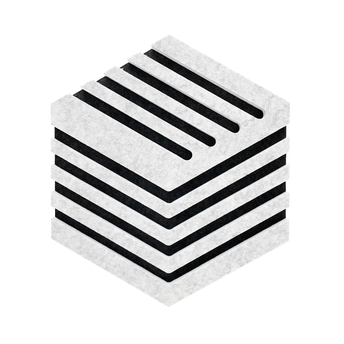 Decorative 3D Felt Wall Tiles DECO1 white swatch on white background Decormania EU