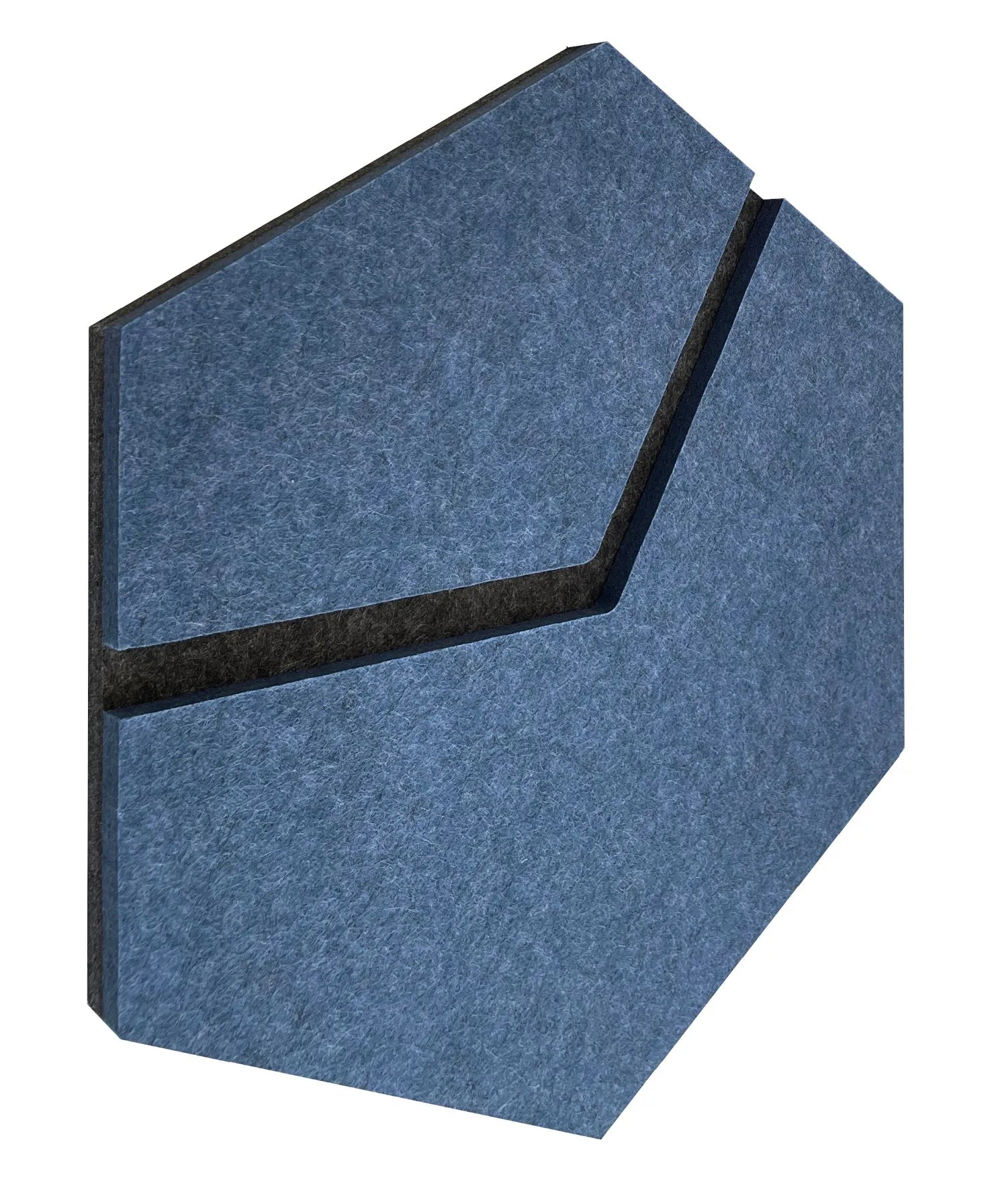 Decorative 3D Felt Wall Tiles DECO2 blue panel on white background Decormania EU