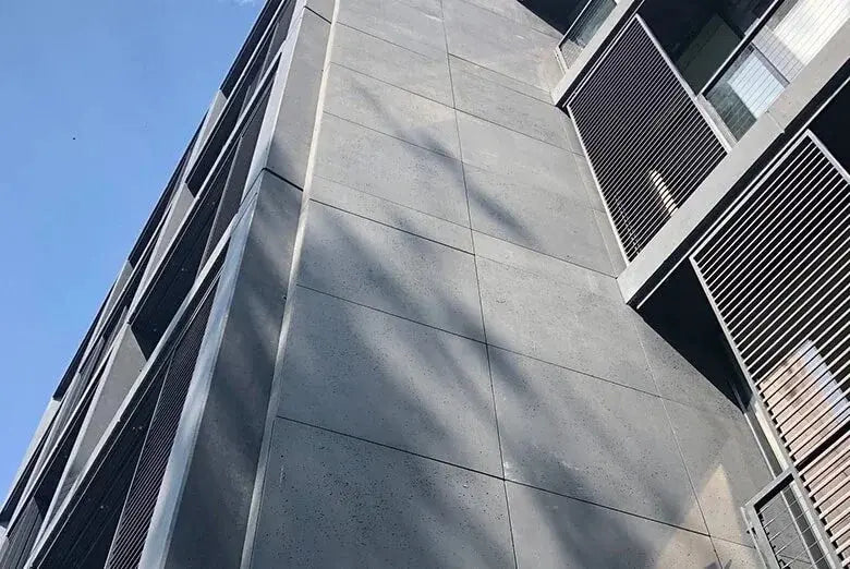 Decorative Industrial Concrete Wall Panels Exterior ANTHRACITE tall building DecorMania.eu