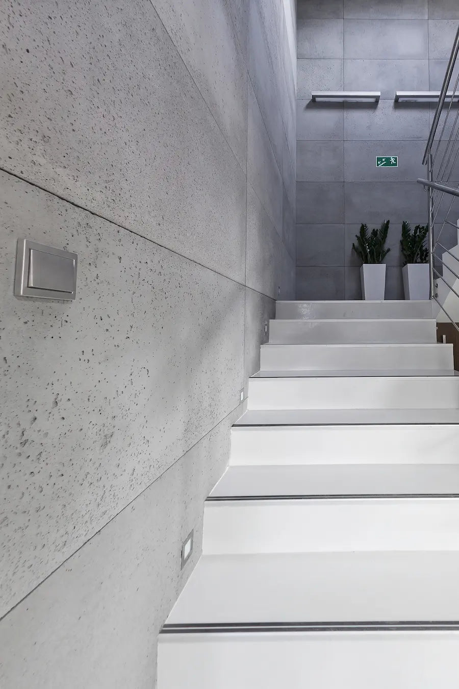 Decorative Industrial Concrete Wall Panels Exterior NEUTRAL with staircase DecorMania.eu