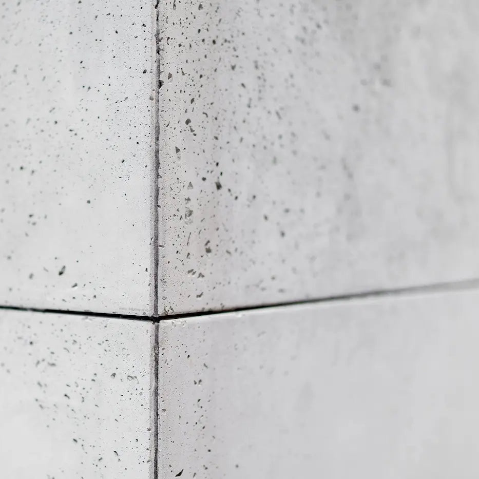 Decorative Industrial Concrete Wall Panels Exterior texture closeup photo outdoors WHITE DecorMania.eu