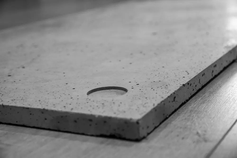 Decorative Industrial Concrete Wall Panels Interior texture closeup ANTHRACITE DecorMania.eu