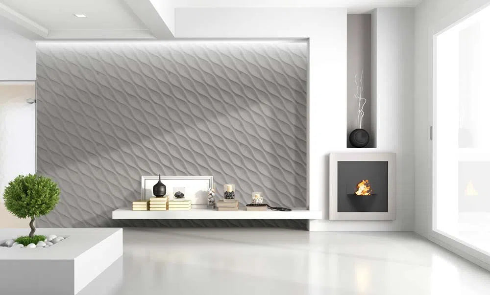 DESERT SANDS Polystyrene Wall Art – 3D Decorative Panels in white colour modern interior DecorMania.eu