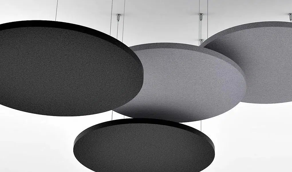 Dot AIR Acoustic Suspended Ceiling Panel grey composition on white background Decormania.eu