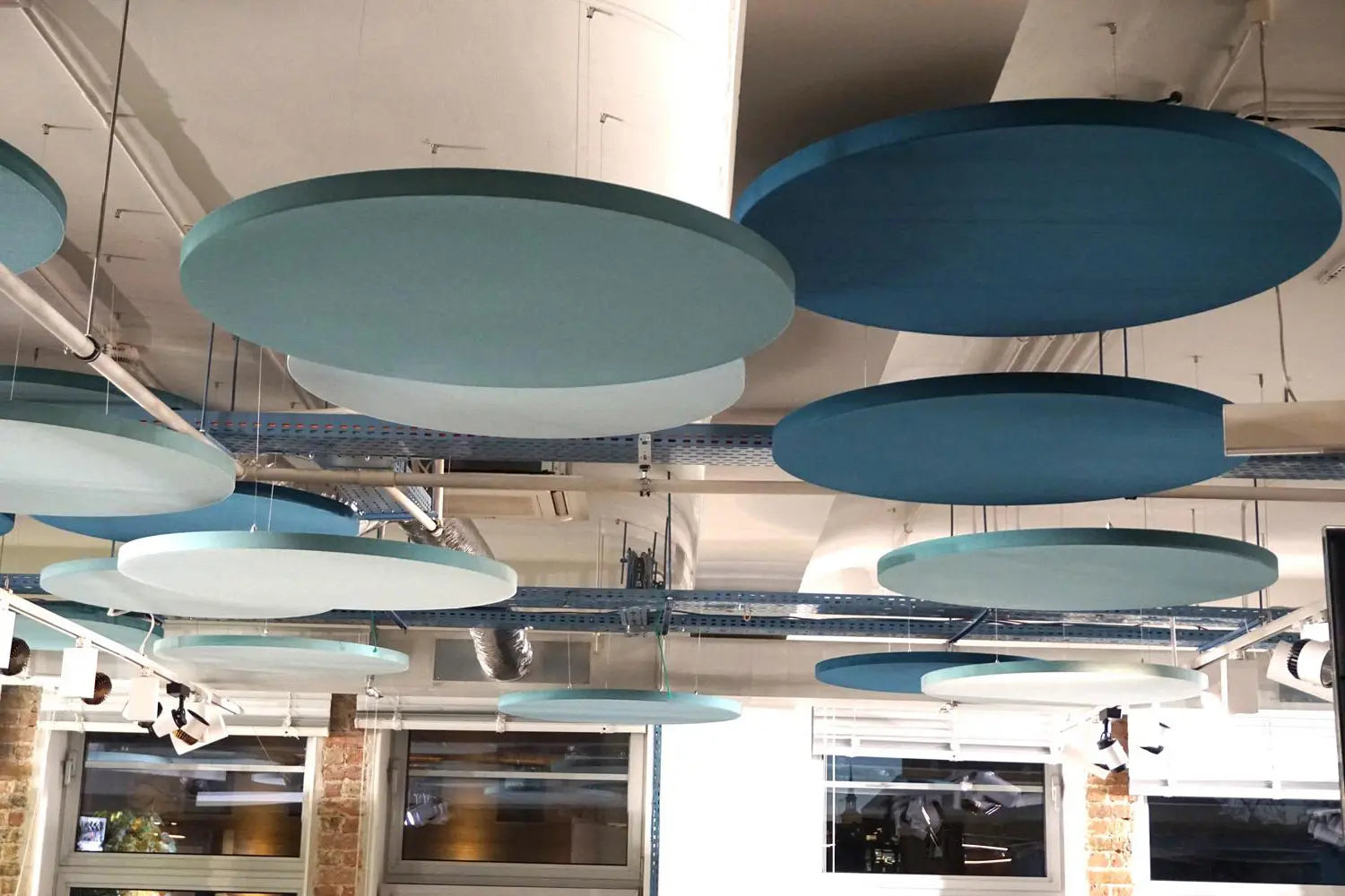 Dot AIR Acoustic Suspended Ceiling Panel blue composition Decormania.eu