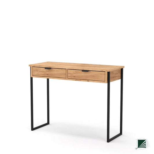 Dressing Table LOFT Oak Black on white background DecorMania.eu