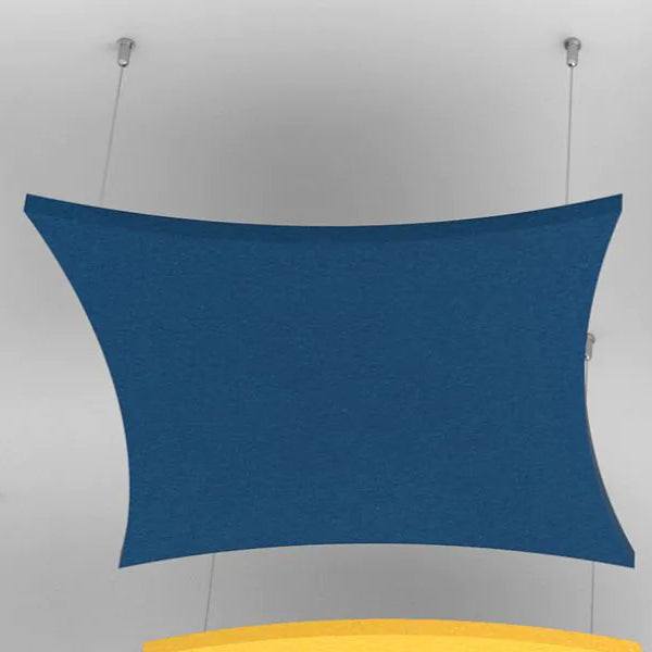 Echo AIR Acoustic Suspended Ceiling Panel blue panel on grey background DecorMania.eu