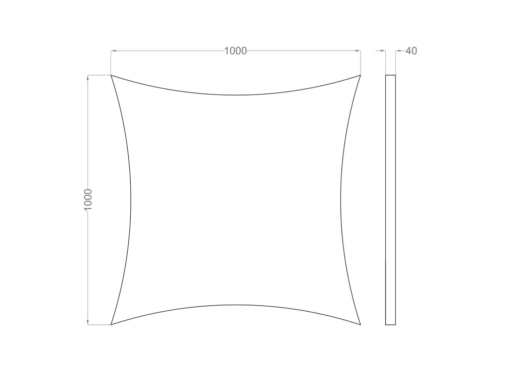 Echo AIR Acoustic Suspended Ceiling Panel dimensions DecorMania.eu