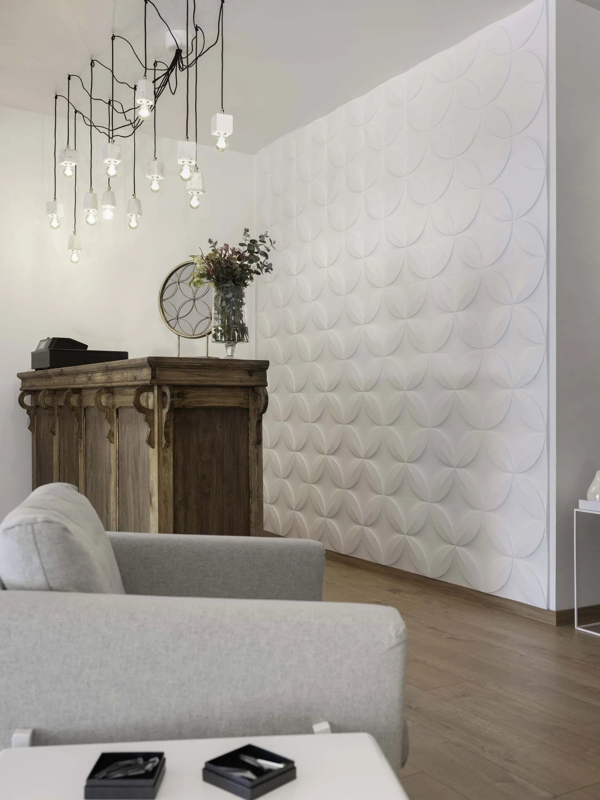 FLOWER 3D Polyurethane Wall Art Panel accent wall DecorMania.eu