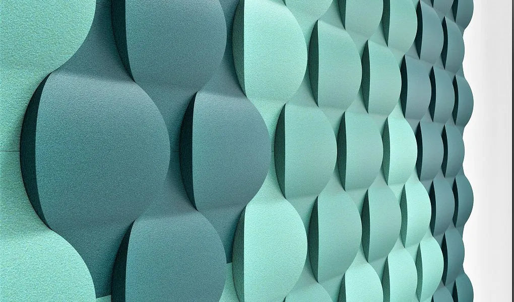 FLOW Acoustic Soft 3D Wall Panel blue composition texture Decormania.eu