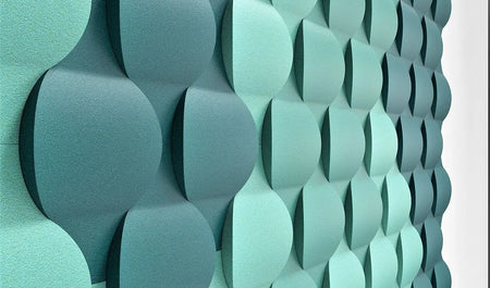 FLOW Acoustic Soft 3D Wall Panel blue composition texture Decormania.eu