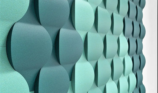FLOW Acoustic Soft 3D Wall Panel blue composition texture Decormania.eu