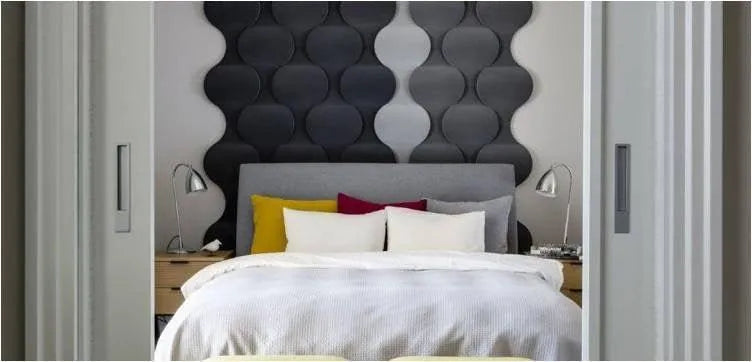 FLOW Acoustic Soft 3D Wall Panel in bedroom interior Decormania.eu