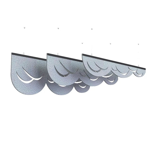 Felt Ceiling Acoustic Baffles - CLOUD colour swatch on white background DecorMania eu