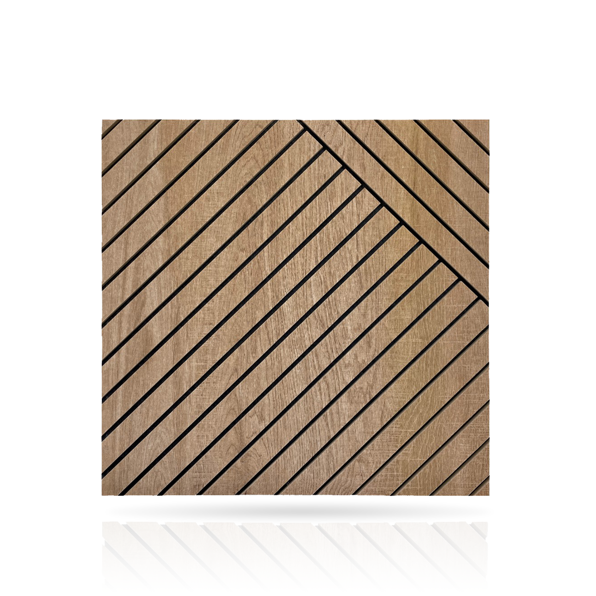 Felt Slatted Acoustic Wall Panels 2 on white background DecorMania EU