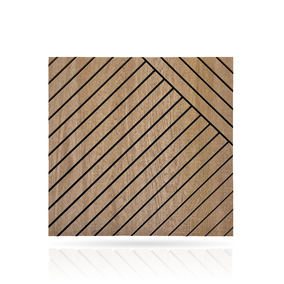 Felt Slatted Acoustic Wall Panels 2 on white background DecorMania EU