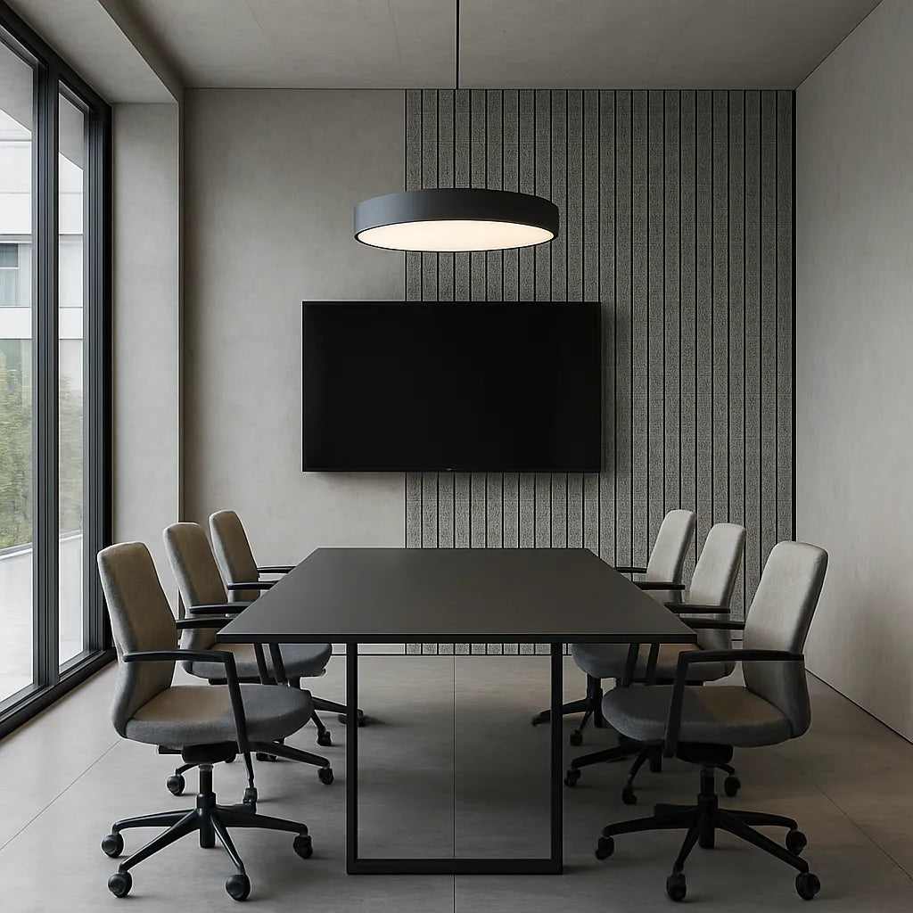Felt Slatted Acoustic Wall Panels 5 in office interior DecorMania EU